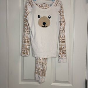 Gymboree Bear Pajama Set - White and Tan